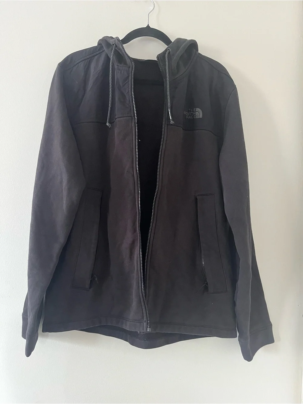 The North Face Black Full Zip Hoodie Jacket Mens Large Fleece Outdoors Hiking